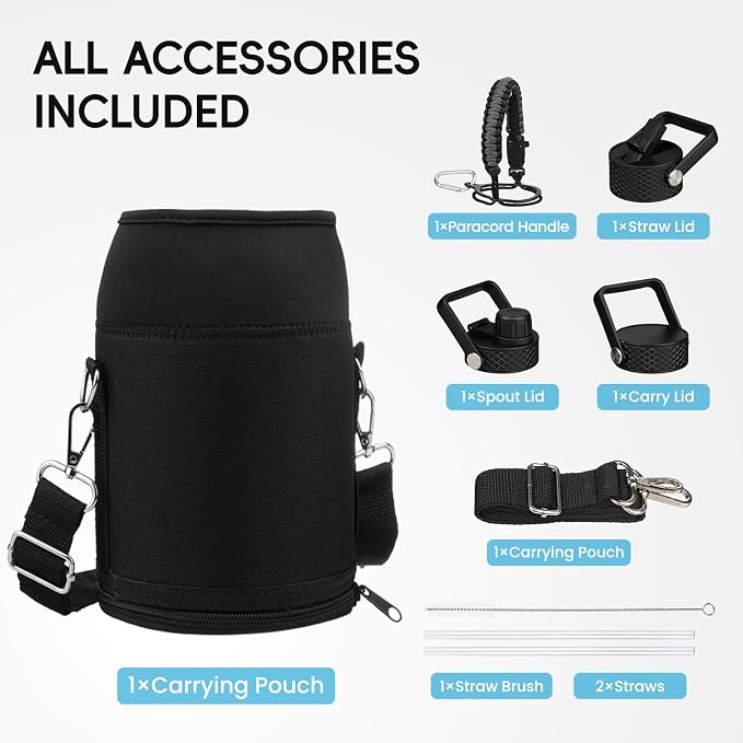 Konokyo 50 oz Insulated Stainless Steel Water Bottle Jug - Image 2