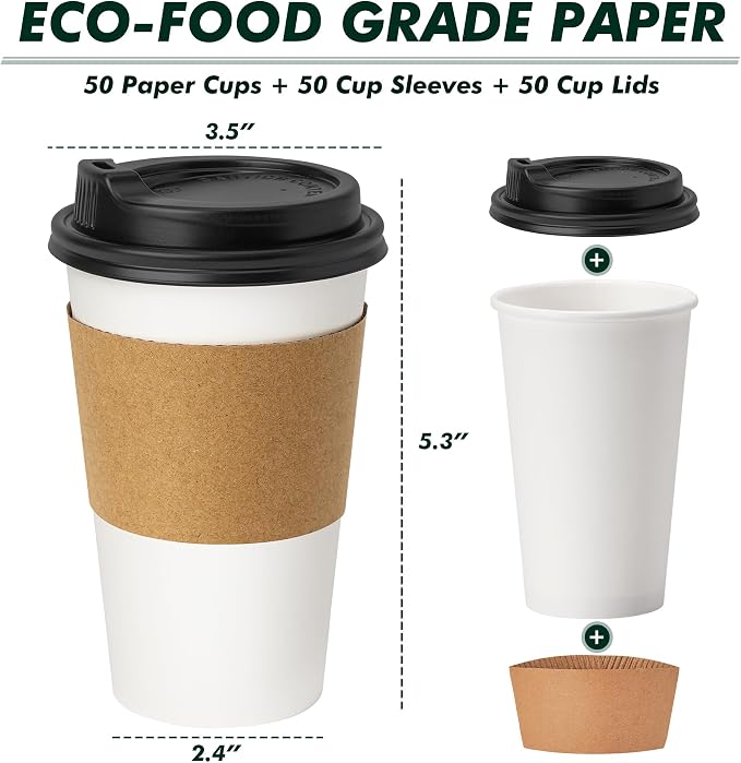 16 oz Disposable Coffee Cups - Image 2