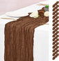 15 Pack Brown Table Runner 17 x 108inch Cheesecloth Table Runner Boho Gauze by Lumaycens
