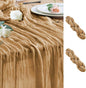 Cheesecloth Table Runner Khaki 10FT Boho Gauze Runner, 2 Pack | 120 Inch Cheese by Wokceer