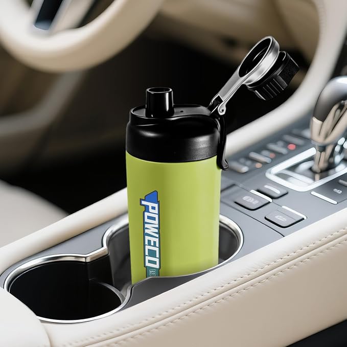 Ceramic Lined Water Bottle, 18 oz Insulated Travel Mug - Image 6
