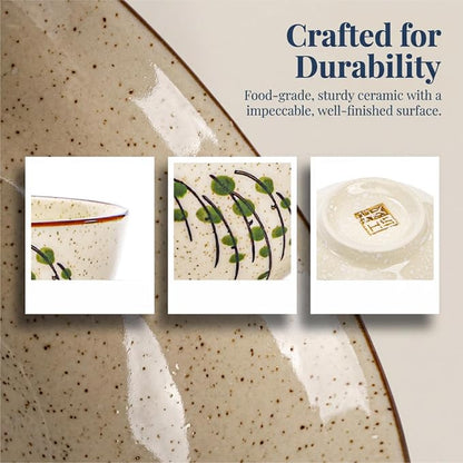 6 Pack Retro Ceramic Bowls, 4.5 Inch Japanese Rice Bowl | 10 Oz Small Soup - Image 3