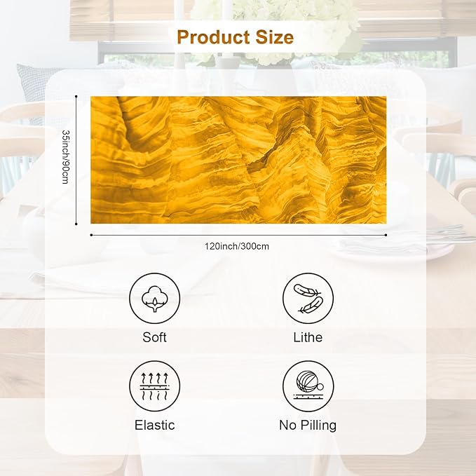 6 Pack Gold Cheesecloth Table Runner 35x120 Inch 10Ft Rustic Gauze Cheese Cloth - Image 4