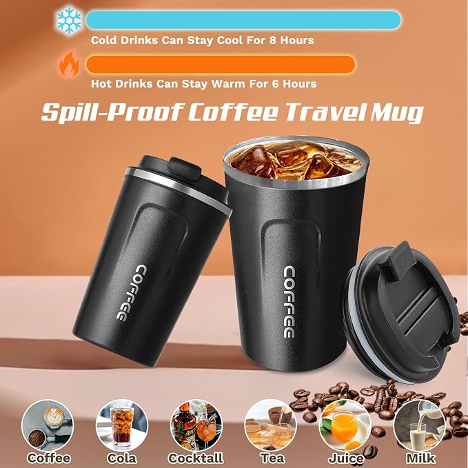 SPLMIFA Travel coffee mugs leak-proof, reusable coffee cups - Image 2