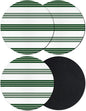 Black Striped Coasters Set of 4, Absorbent Coasters by Unknown