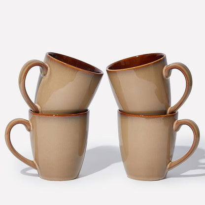 Pokini Coffee Mug 14 oz, Ceramic Coffee Mugs Set of 4, Reactive Glaze Mug by Pokini