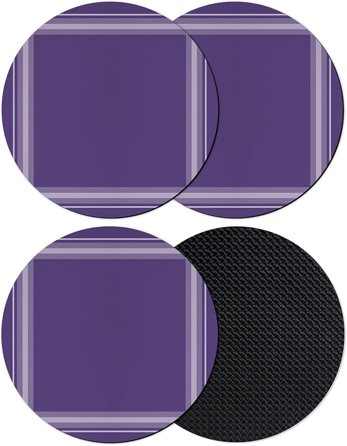 Vintage Purple Coasters Set of 4 Absorbent Coasters by Unknown