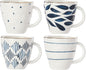 Lenox Blue Bay 4-Piece Dessert Mug Set, 2.75 LB | Dishwasher safe, microwave by Lenox