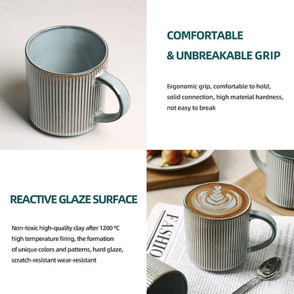 MONITO Coffee Mugs Set of 6, 16 oz Mugs Set, Ceramic Coffee Cups - Image 5