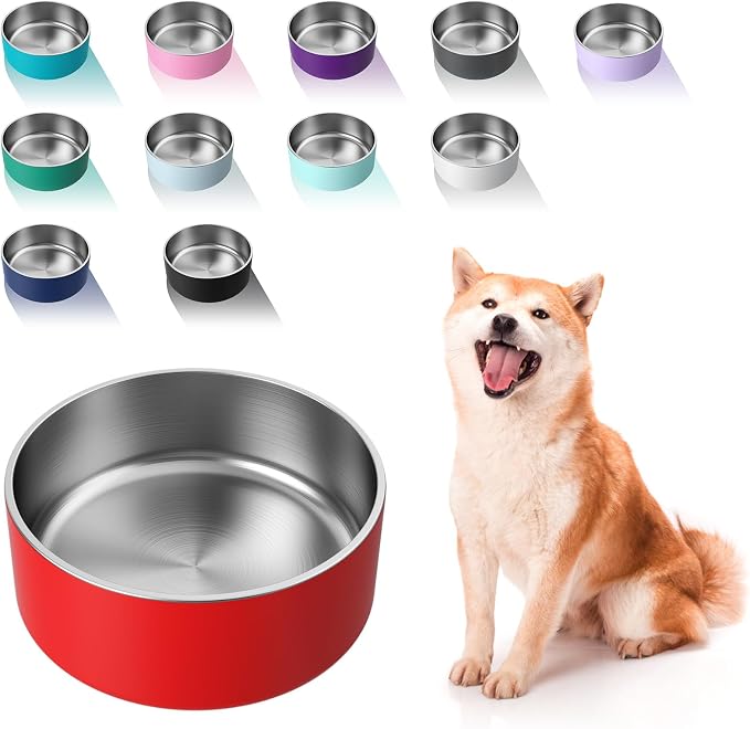 WENBOKMIN Dog Bowl, Stainless Steel Food and Water Bowl, Dishwasher Safe by Wenbokmin