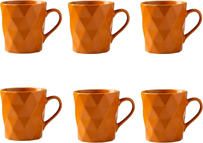 11 Ounce Porcelain Mugs, Tea and Cocoa Mug Set by MIWARE