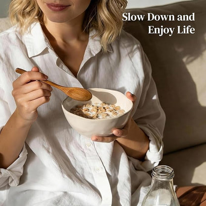DOWAN 22 oz Cereal Bowls, Deep Ceramic Bowls - Image 5