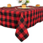ShinyBeauty Rectangular Tablecloth 60"X120" Red and Black Checkered Tablecloths by ShinyBeauty
