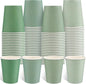 NatNarr 100 Pack Gradient Sage Green Paper Cups, 9oz Baby Shower Paper Cup | by NatNarr