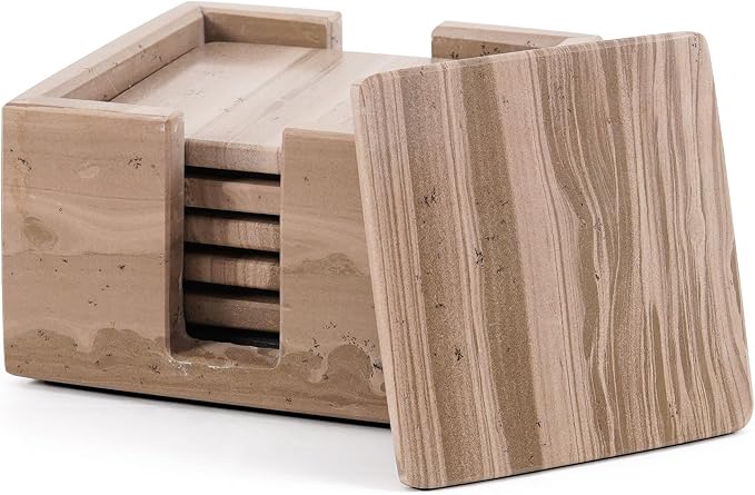Radicaln Square Marble Coasters Set of 6 by RADICALn