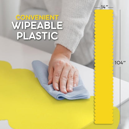 Yellow Scallop Table Runner, Disposable Plastic, 5 Pack - Image 6