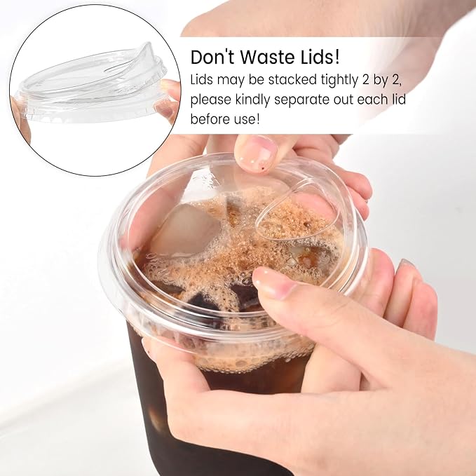 16 oz Clear Plastic Coffee Cups - Image 8