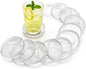Elsjoy 12 Pack 4 Inch Modern Clear Coaster Set, Round Pillar Candle Holder by Elsjoy