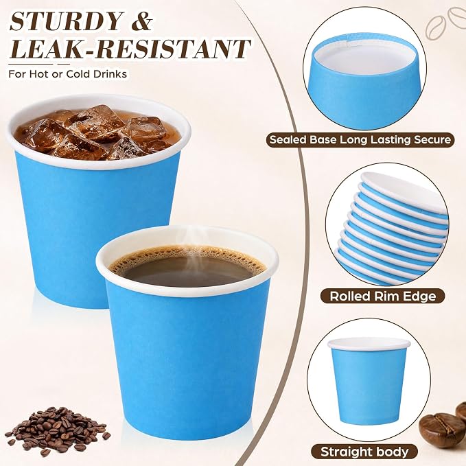 200 Pcs Mini Coffee Cups Brown Culture Cup 2oz Disposable Bathroom Cups Paper - Image 2