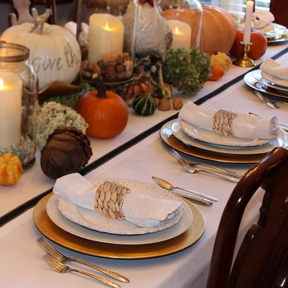 Napkin Rings Set of 6, Thanksgiving Napkin Rings Table Decor Handmade by - Image 6