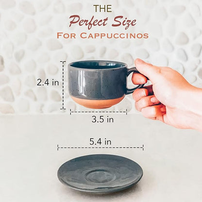 Mora Ceramics 8oz Cappuccino Mug Set of 4 - Image 2
