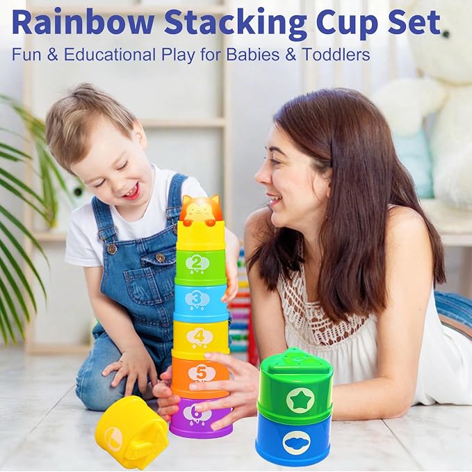 WEEJOYGAM Baby Stacking Cups for Toddlers 1-3 Babies 12-18 Months, Nesting - Image 5