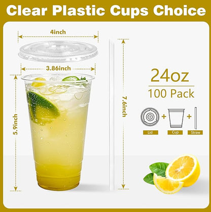 Charmount 24 oz Clear Plastic Cups - Image 2