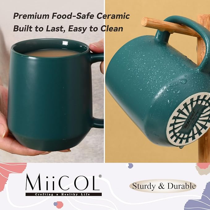 Miicol Ceramic Coffee Mug, 16 oz Large Coffee Cup, Tea Mug - Image 6