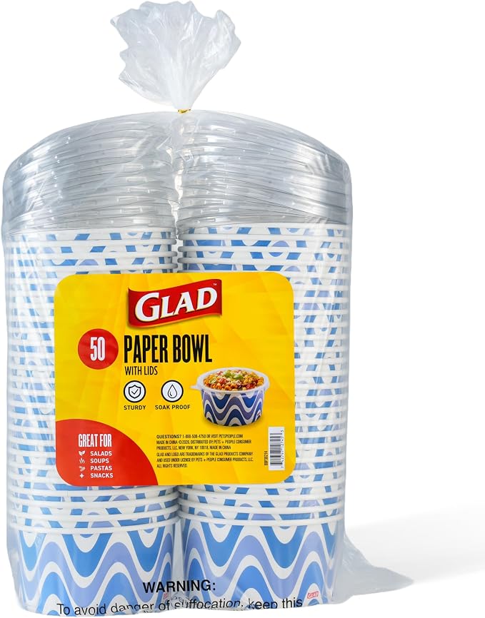 Glad Disposable Paper To-Go Bowls - Image 4