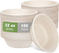 150 Pack 32oz Large Disposable Paper Bowls by ALEXPRE