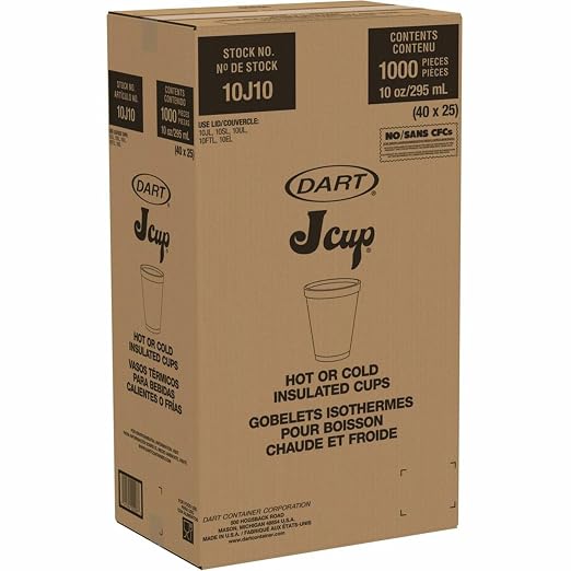 Dart 10J10 Foam Drink Cups, 25 per Bag - Image 5