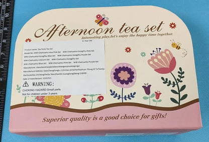 Tea Party Set for Little Girls, Unicorn Wings & Headband, Carrying Case - Image 2