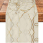 Marble Burlap Table Runner Seasonal Spring Fall Kitchen Dining Linen Table by Worltoldb
