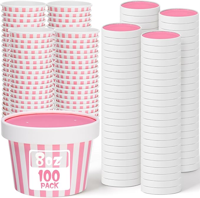 Fulmoon 100 Pack Paper Soup Containers by Fulmoon