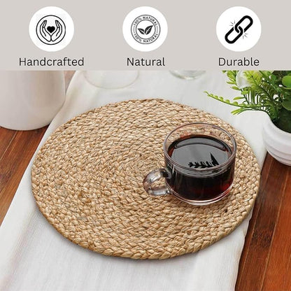 The Home Talk Jute Cotton Hand Woven Table Runner/Placemats - Image 2
