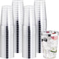 IOOOOO 50 Pack 12 oz Silver Plastic Cups, Party Wine Glasses Disposable by I00000