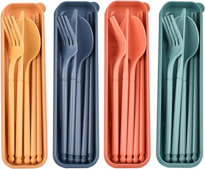 Camping Utensils Set, Reusable Utensils Set by CUNTAUK