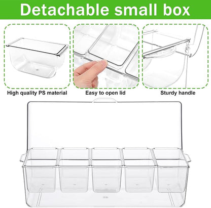 Ice Chilled Condiment Server Caddy, Toppings Bar Container - Image 5