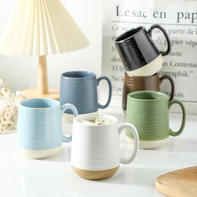 Hasense Coffee Cups, 15 oz Coffee Mugs Ceramic - Image 7