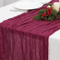 12 Pack Burgundy Red Cheesecloth Table Runner 120 Inch Boho Wedding Decor | by Fixwal