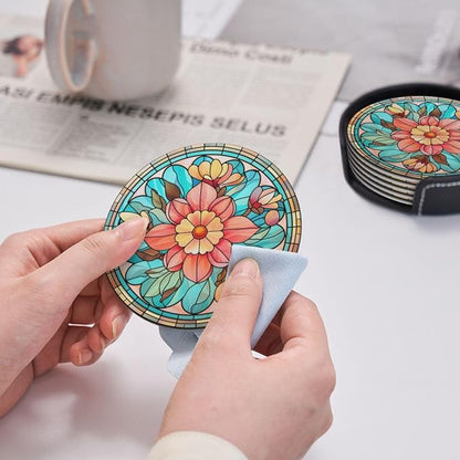 Floral Coasters For Drinks, Floral Decor Bar Drink Coasters For Coffee Table - Image 7