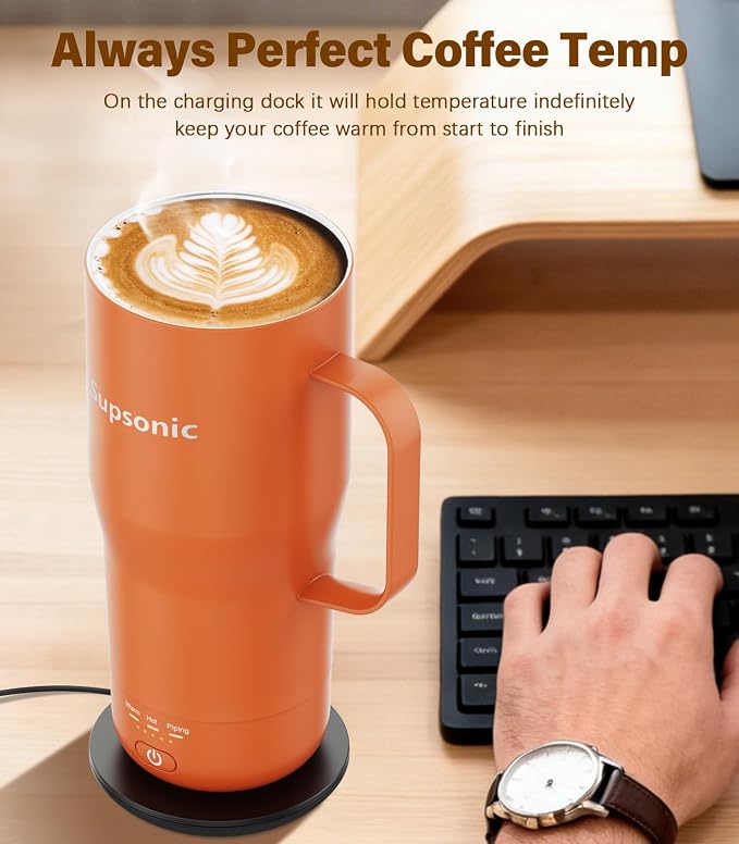 Supsonic Heated Coffee Mug, 20oz Electric Temperature Control Cup | Keeps - Image 3