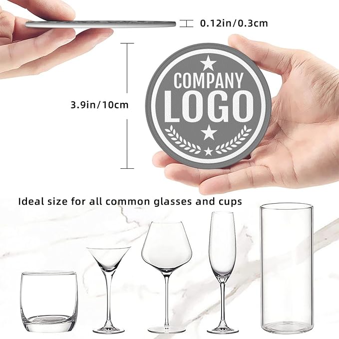 Custom Leather Coasters with Logo - Image 8