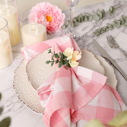 Handmade Floral Napkin Rings, Hydrangea & Eucalyptus Leaf Spring Decoration - Image 3
