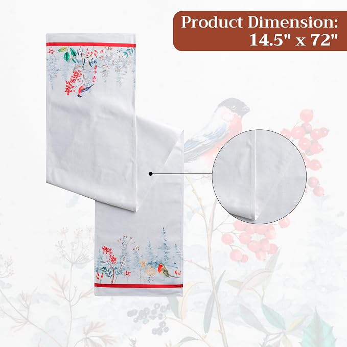 Maison d' Hermine Table Runner 100% Cotton 14.50" x 72" | Table Runners 72 - Image 7