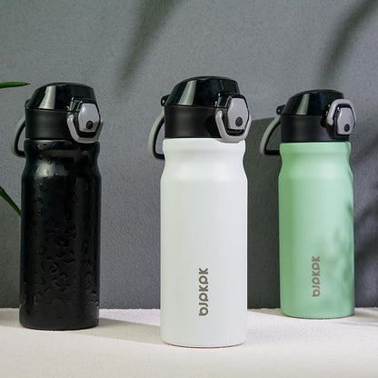 BJPKPK 18 oz Water Bottle with Straw & Handle, Insulated Stainless Flask | Leak - Image 5