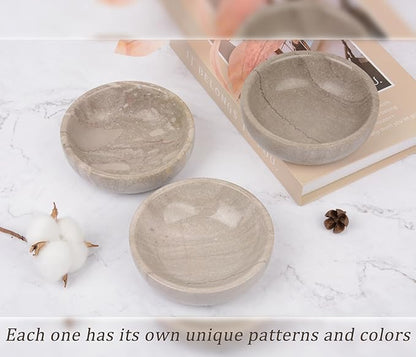 Jewelry Dish,Natural Marble Jewelry Dish,Trinket Tray,Ring Holder,Key Bowl,Unique Jewelry Tray for Home Decoration,Mother's Day,Birthday and Other Holiday Gifts(Yellow Grey)
