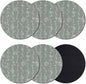 Sage Green Coasters Set of 6, Vintage Minimalist Lines Abstract Art Soft by PIEPLE