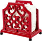JOGREFUL Cast Iron Napkin Holder, Kitchen Organizer Dense Scrollwork Red | by JOGREFUL