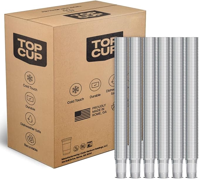 Top Cup – 9 Ounce, Reusable Aluminum Party Cups | Stealth Design | Cold-Holding by TopCup